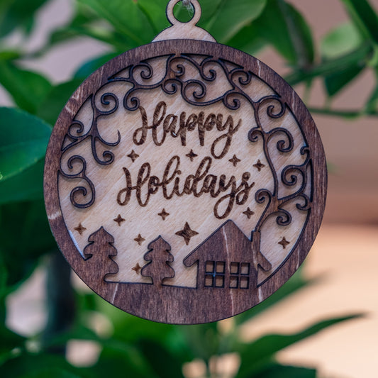 Happy Holidays Ornament